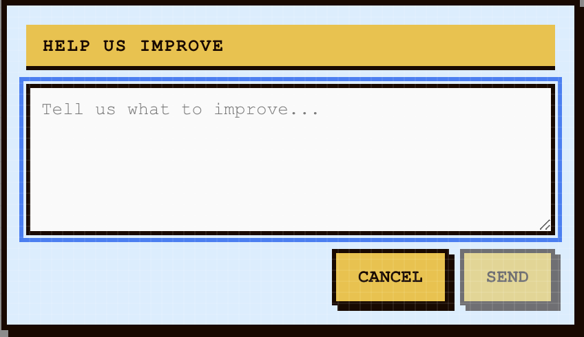 Moodle feedback dialog